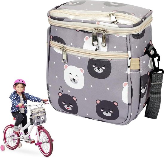 Fietsmand Kind - Roze Stuurtas voor Meisjes - Fietstas Kinderfiets met Driewieler van Widek — afbeelding 2