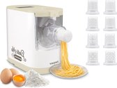 Bol.com Automatische machine voor verse pasta - pastamaker 200W - 320 g bloem - 8 matrijzen - display voor bediening - maatbeker... aanbieding