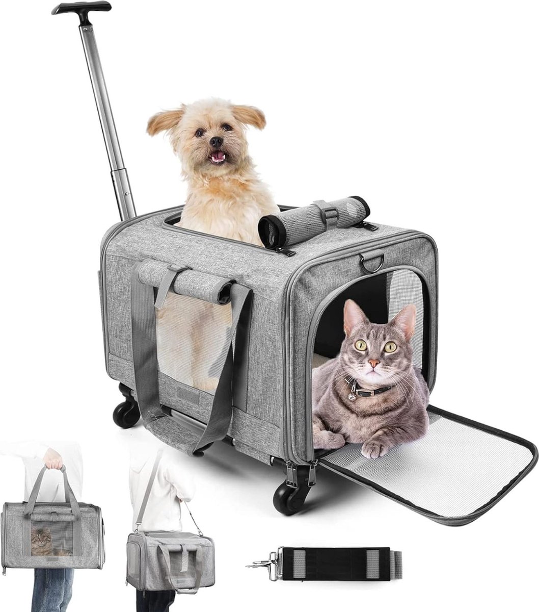 TADES® Reistas Vliegtuig - Reistas Kat - Reistas Hond - Draagtas Hond - Draagtas Kat - Hondentas - Reismand Kat - Transporttas Kat