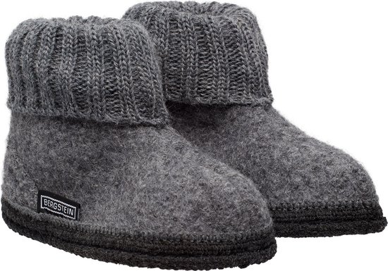 Foto: Bergstein cozy sloffen unisex grey maat 42