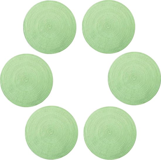 Handgeweven placemats set van 6 - Boheemse placemats van gerecyclede