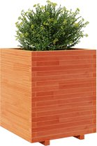 vidaXL - Plantenbak - 60x60x72,5 - cm - massief - grenenhout - wasbruin