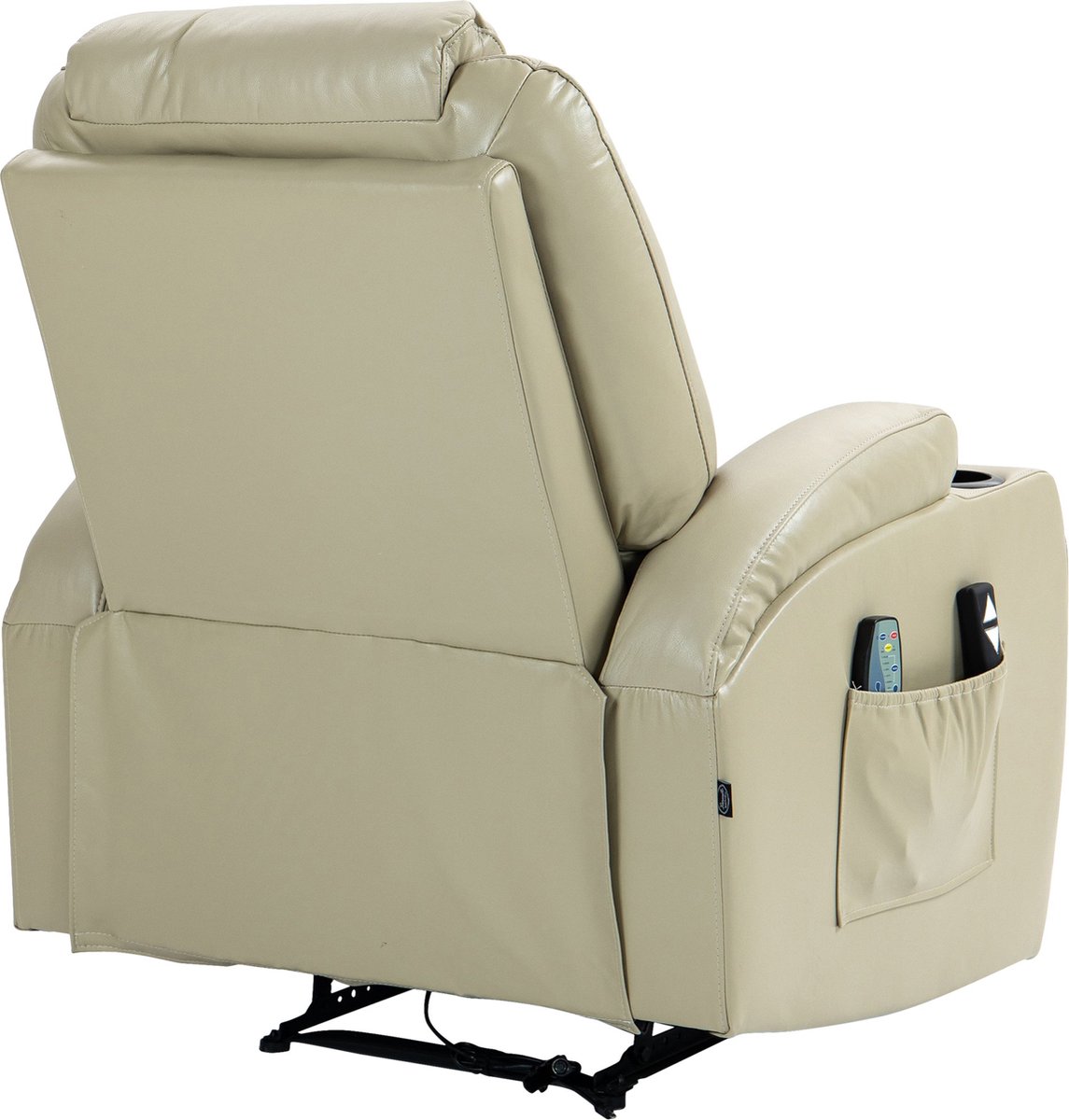 CLP Hepler Fauteuil Met Massagefunctie Creme Kunstleer - afbeelding 2