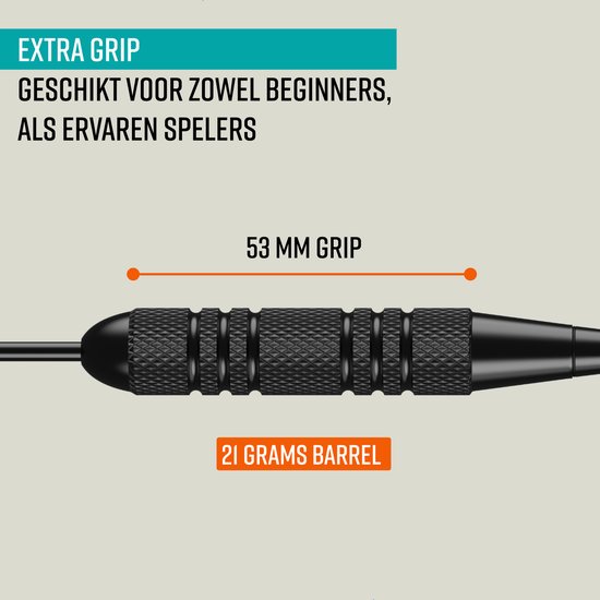 NAPI Darts - 3 Dartpijlen (40-delig) - 23/25 Gram Dartspijlen - Premium Brass Pijlen - Steeltip - Inclusief Dart Flights & Case