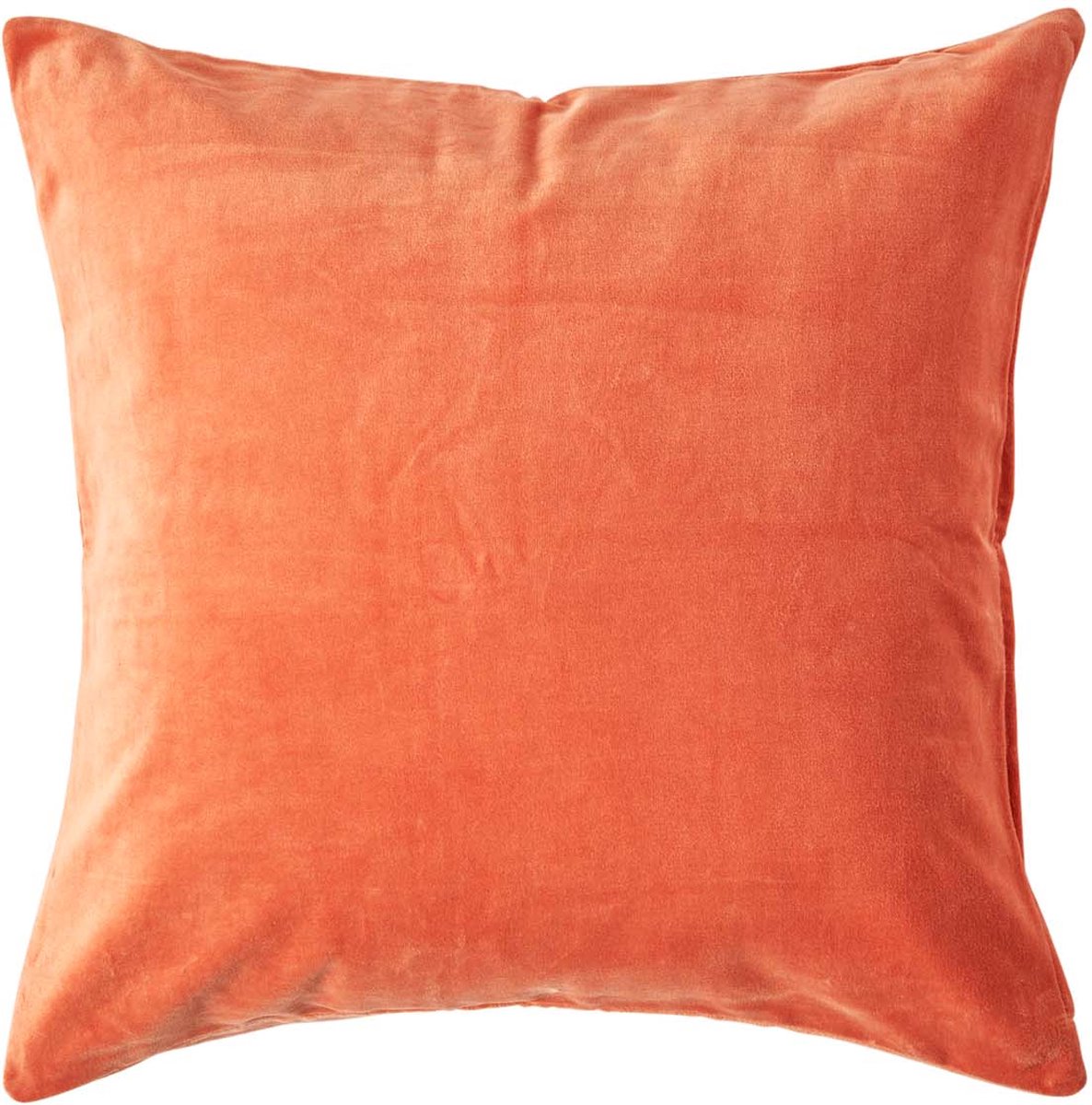 Homescapes Oranje Fluwelen Kussenhoes 60 x 60 cm