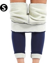 Collants d'hiver Nivard - Collants doublés - Collants polaires - Collants Legging Thermo - Collants chauds - Élastique - Taille haute - Taille S - Blauw
