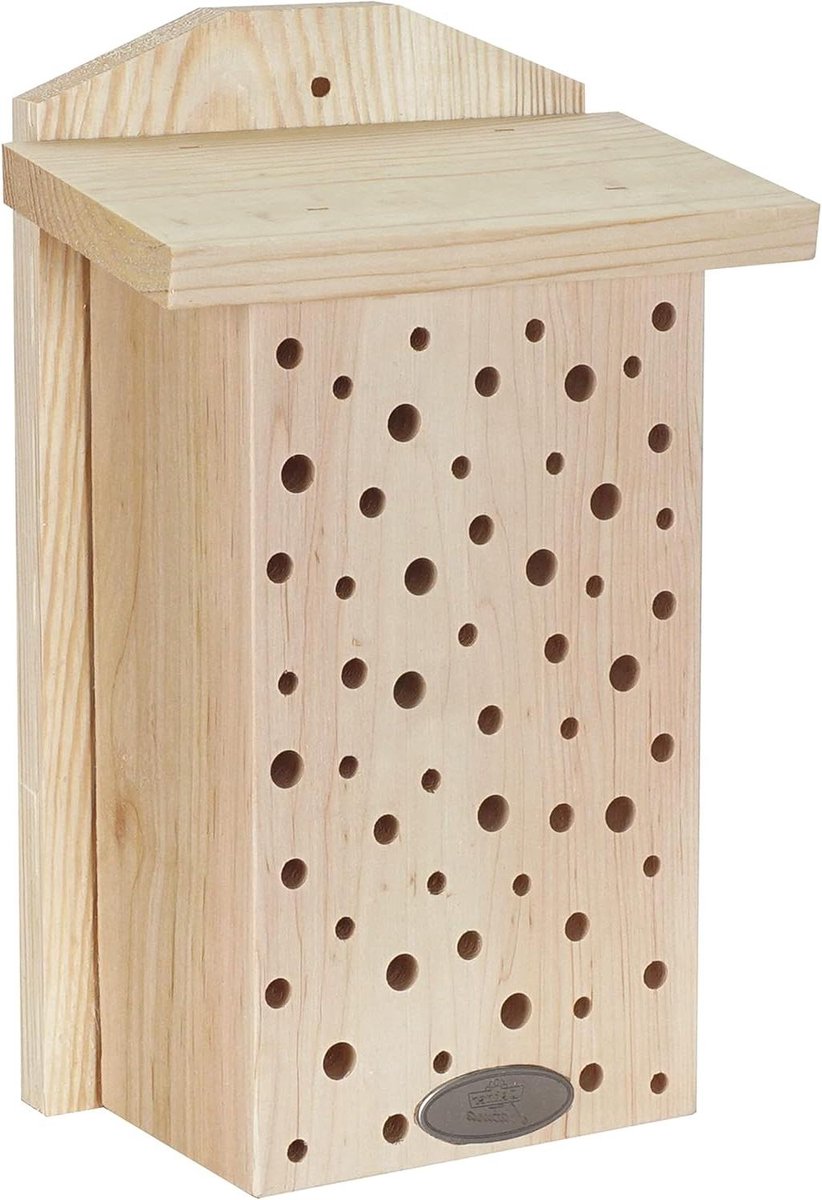 Insectenhotel Laurentia 19 x 30 x 11 cm grenenhout-metaal natuur