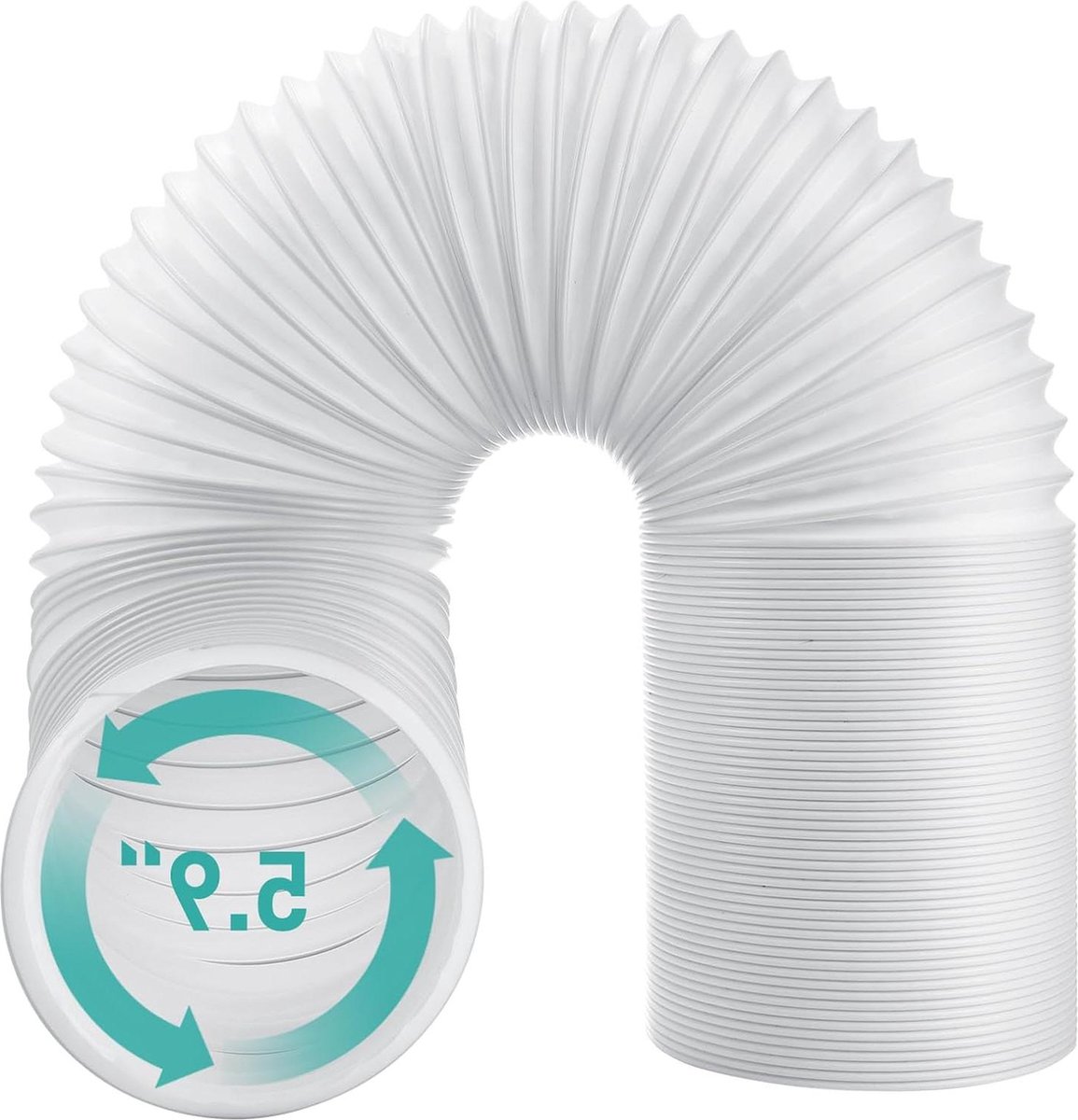 Afvoerslang Airco 150mm Diameter Universele Uitlaatslang 59 inch Flexibele ac-Ontluchtingsbuis PP Uitlaatventilatiebuis Luchtafzuigset - Verstelbaar 28-150 CM Afvoerslang Airco