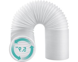 Afvoerslang Airco 150mm Diameter Universele Uitlaatslang 59 inch Flexibele ac-Ontluchtingsbuis PP Uitlaatventilatiebuis Luchtafzuigset - Verstelbaar 28-150 CM Afvoerslang Airco