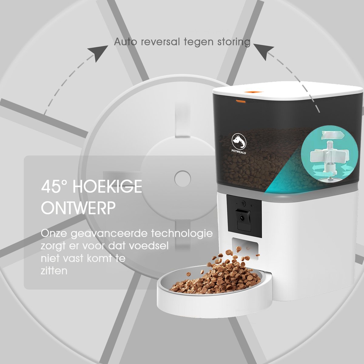 Afbeelding 3 van PetMeals® SmartFeed Pro - Automatische Voerbak - WiFi & App Bediening - Full HD Camera - 6L Inhoud - Voor Katten & Honden