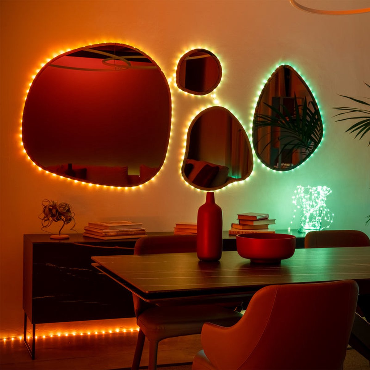 Twinkly Dots Flexibele LED Lichtsnoer - 20M - 400 RGB Licht - Gaming - Binnen & Buiten - Wifi - Werkt met Homekit, Google Home en Razer Chroma - Zwart – foto 7