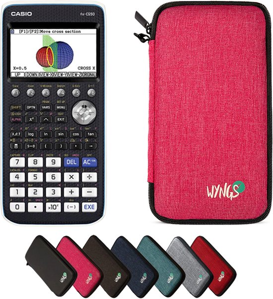 Casio fx-CG50 incl. WYNGS Beschermhoes Roze - Grafische Rekenmachine - Basis Pakket
