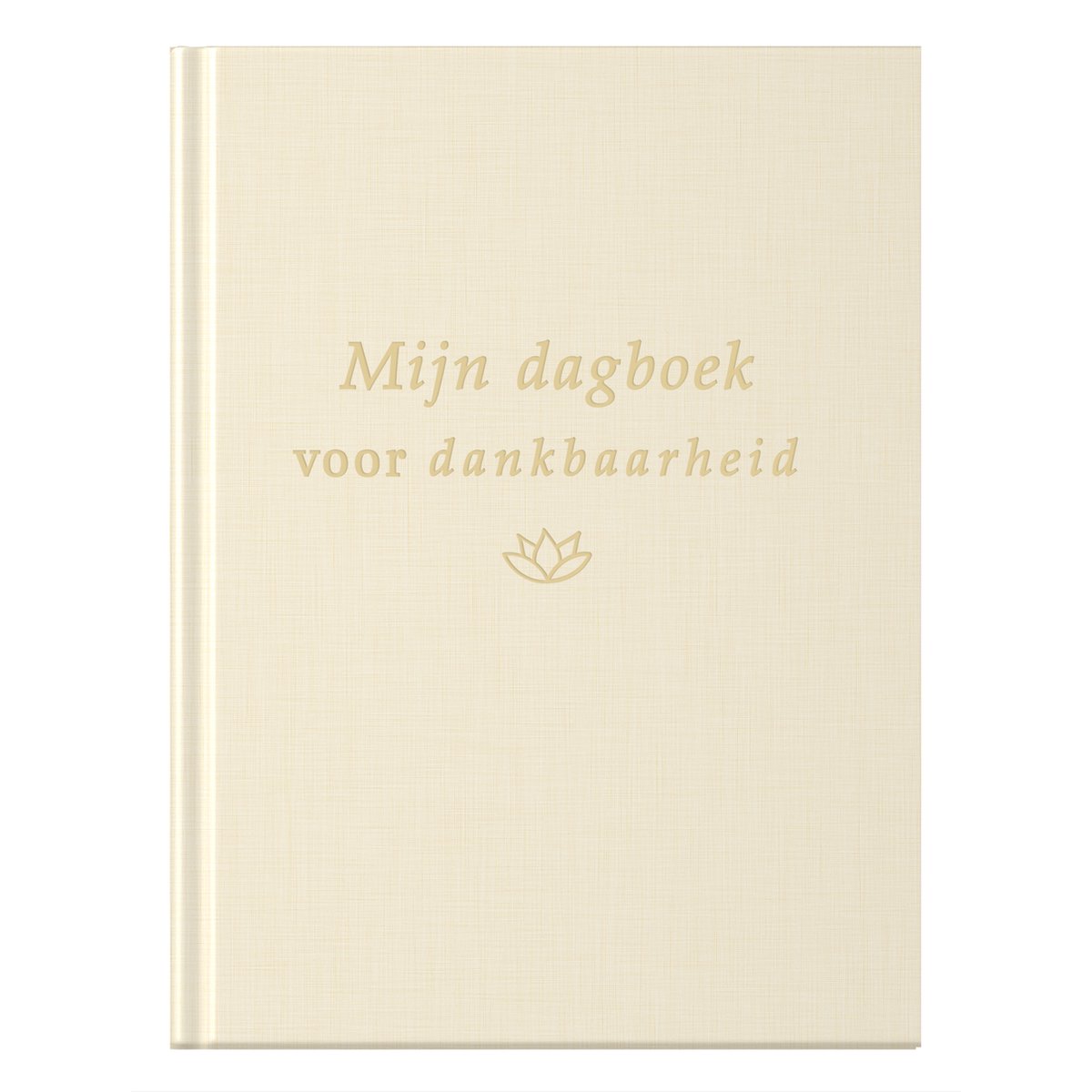 Fyllbooks - Dankbaarheidsdagboek - Invulboek - Linnen Cover - Créme met Goudfolie