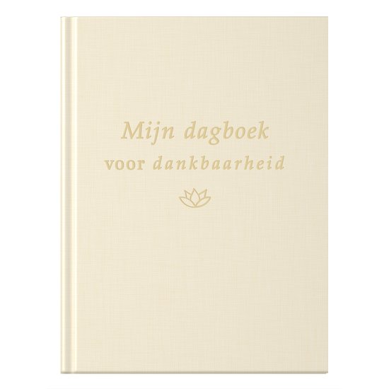 Fyllbooks - Dankbaarheidsdagboek - Invulboek - Linnen Cover - Créme met Goudfolie