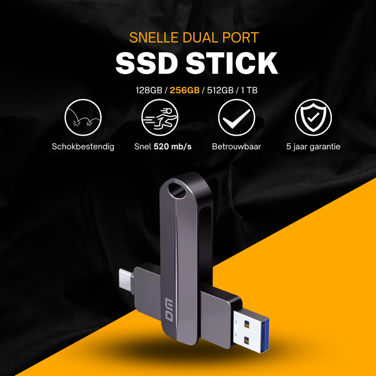 Clé USB 256 Go SSD USB 3.2 / USB-C Ultra rapide US5