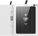 Verpakking van een zwarte Dux Ducis Toby Series schokbestendige hoes voor iPad Pro 12.9 2021.