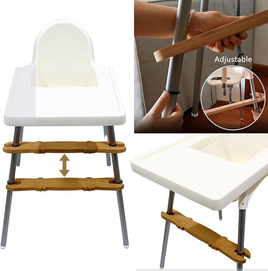 LuQiBabe Repose-pieds Universel Pour Bébé Compatible Avec La Plupart Des Chaises De Table Rapides, Repose