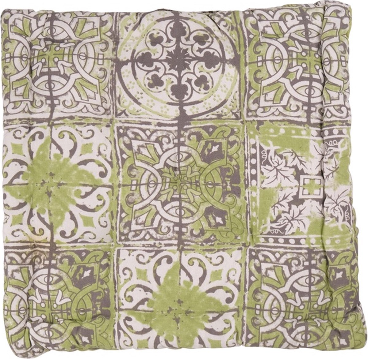 Linen & More Mattress Tile Print Gr | 40 X 40 | Sierkussen Voor Woonkamer Of Slaapkamer Groen