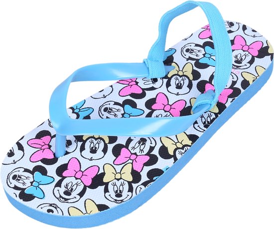 Tongs bleues pour filles avec élastique Minnie DISNEY / 32-33 EU