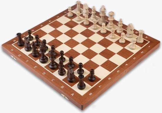 Schaakspell SCHAAK BACKGAMMON 41CM WALNOOT