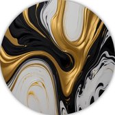 Abstract expressionisme muurcirkels - Modern wandcirkel - Wandschaal Slaapkamer - Landelijk schilderij - Wandbord - Wanddecoratie muurcirkel aluminium 100x100 cm