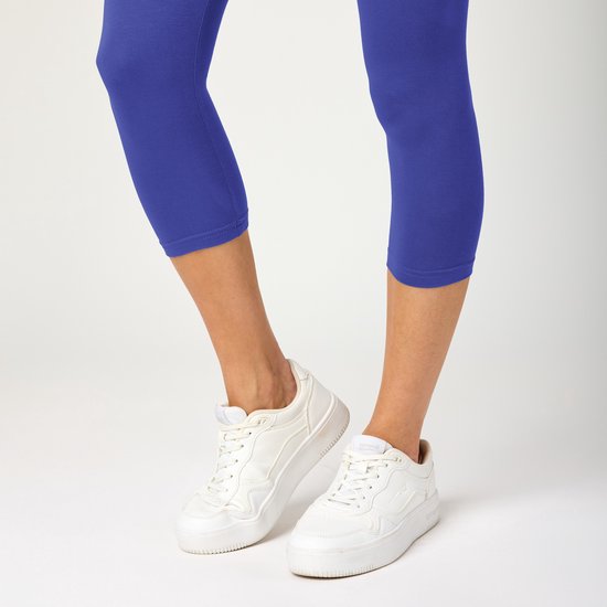 Merry Style MS-MS10-144-LE Dames Capri Leggings - Sport - Vrijetijdsbroek - 3/4 Lengte - Viscose - Sporbroek - Yogabroek - Kobalt - S