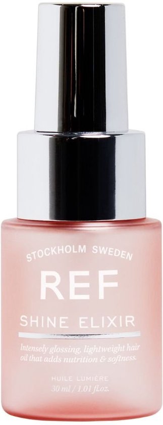 REF Shine Elixir flesje met zilveren pomp, 30ml.