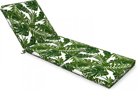 Ligkussen in de natuur - ca. 180 x 58 x 5 cm - kussen voor dekstoel