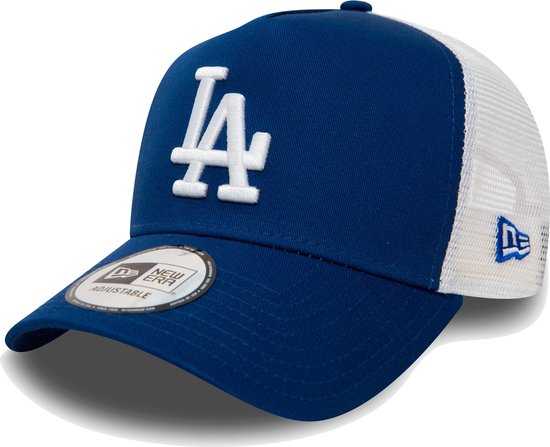 Casquette bleue avec dos en mesh blanc et logo LA.
