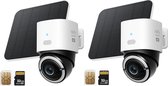 2*eufy 4G LTE S330 Camera - met WiFi - 4K Pan&Tilt - Volkomen draadloos met zonnepaneel - AI Tracking en 4G verbinding met simkaart