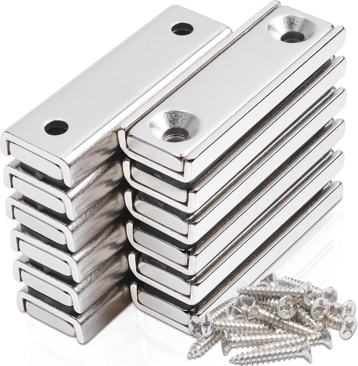 8 stuks neodymium magneten, met rubber, 43 mm sterke rubberen magneten