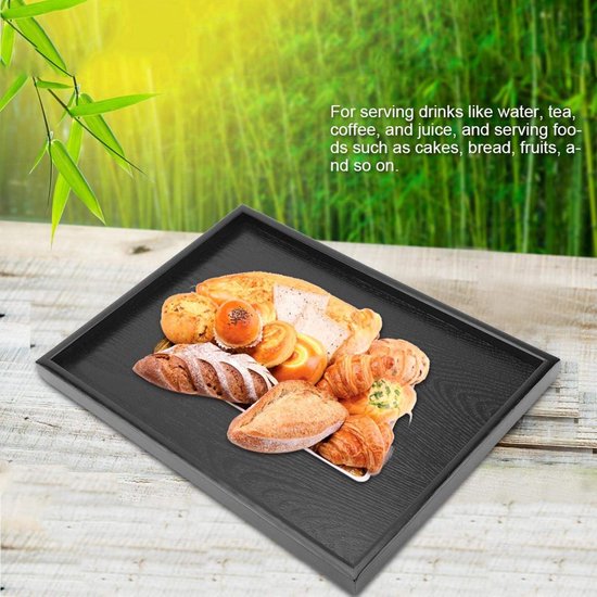 Houten Theeblad, Rechthoekig Dienblad, 40x30 cm, voor Thee, Koffie, Snacks, Maaltijden Houten Theeblad, Rechthoekig Dienblad, 40x30 cm, voor Thee, Koffie, Snacks, Maaltijden