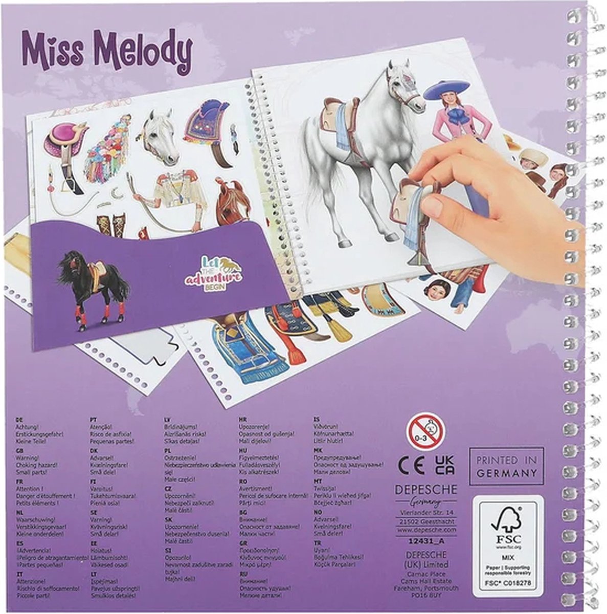 Depesche - Miss Melody Dress me up Around the World stickerboek — afbeelding 6