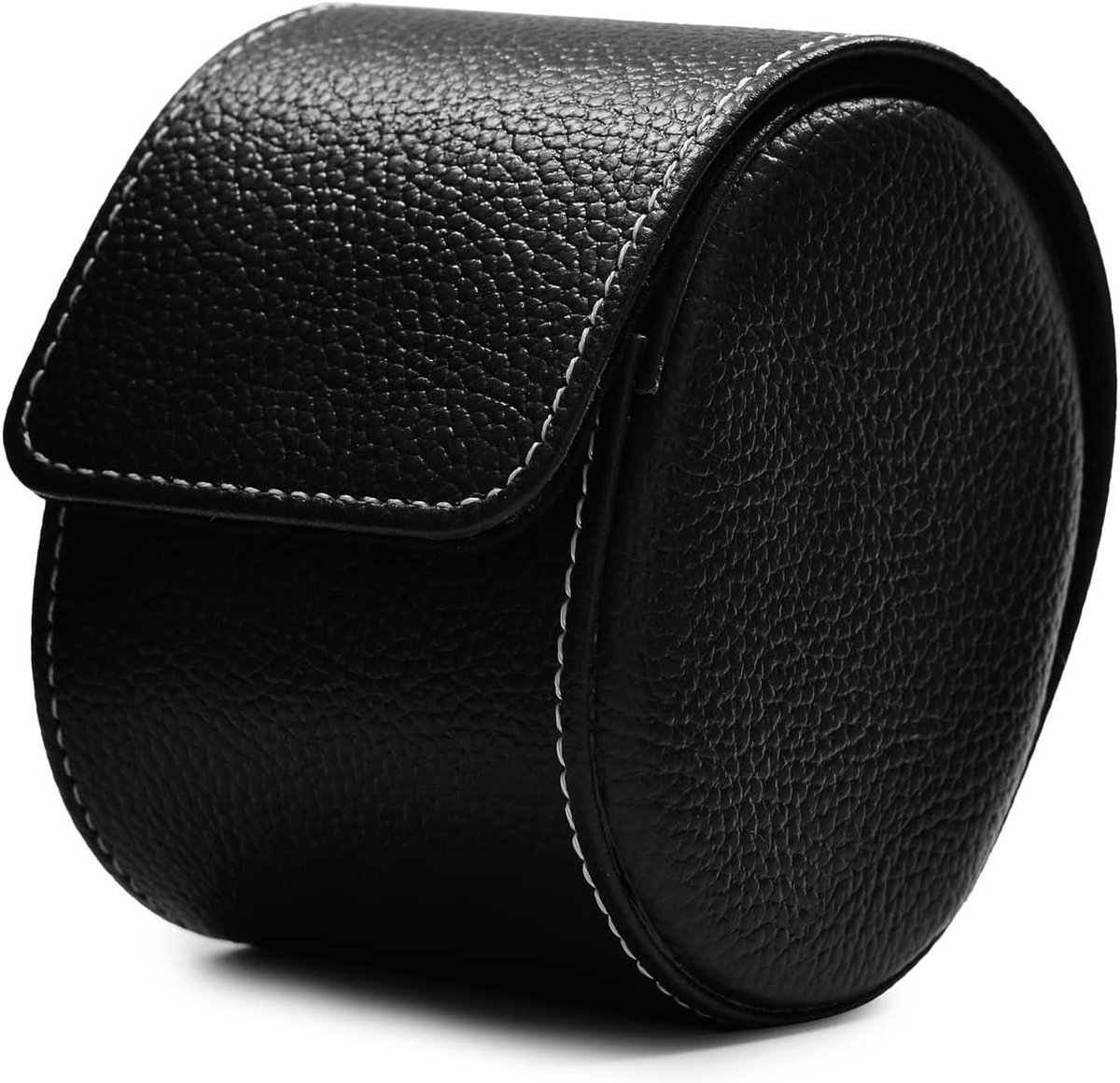 Lederen horlogedoos opbergdoos voor reizen enkele horloge kerstcadeau jubileum verjaardag zwart Modern