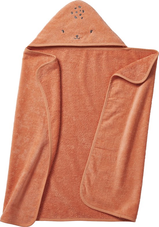 Vertbaudet Cape de bain / Serviette à capuche Bébé et Enfant, avec coton recyclé