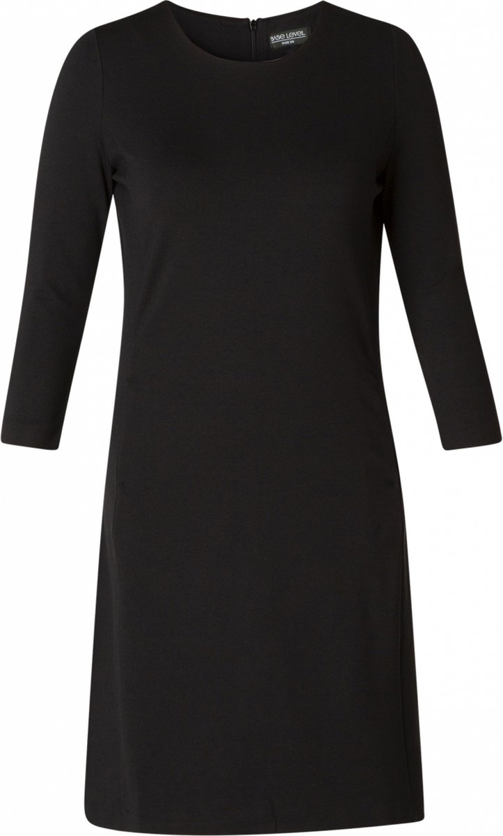 BASE LEVEL CURVY Addy Jurk - Black - maat 4(54/56)