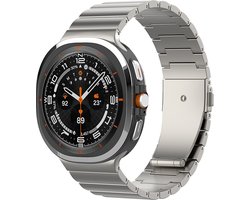 Strap-it Titanium 'One Bead' schakel band - geschikt voor Samsung Galaxy Watch Ultra / Ultra 2025 (titanium kleur)