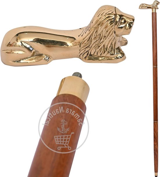 Transparante Schoenlepel Design Schoenlepel Schoenlepel 70 Cm Met Zilveren Leeuw Als Handvat - Zwarte Houten Schacht Met Lus - De Elegante Helper, Zwart, Zilver, 70 Schoenlepel Met Walnoot