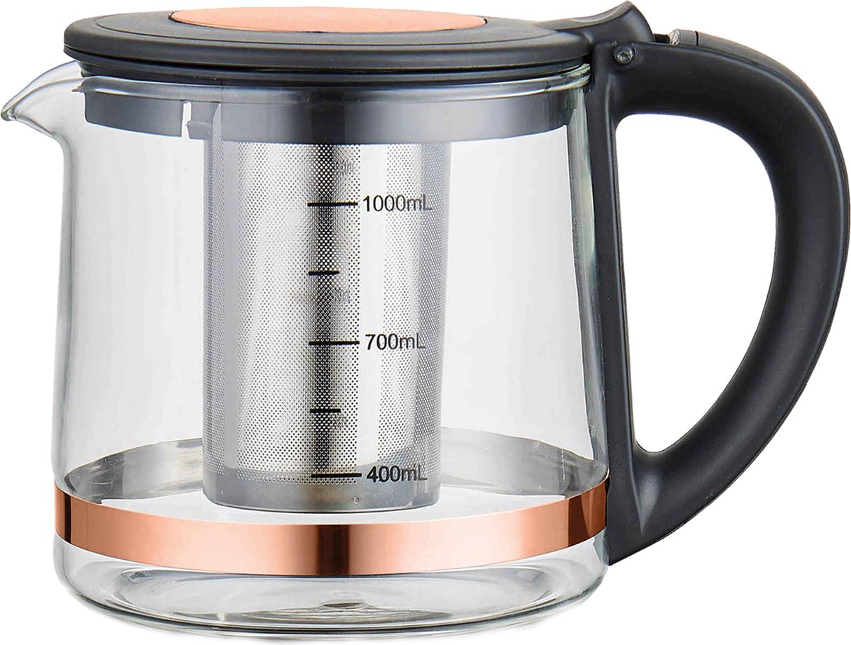 Any Morning - Turkse Elektrische Theemaker - Automatische Uitschakeling - Beveiliging tegen Droogkoken - Snoerloze Waterkoker met Theepot Set - Afneembaar Filter - 360 Draaibare Basis - 2 L - 68 oz - 1500 W — afbeelding 2