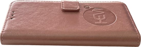 HEM Étui de téléphone adapté pour Samsung S24 Ultra - Étui Portefeuille en Gold Or Rose - Étui Portefeuille en Cuir TPU - Book Case - Flip Cover - Boek - Étui de Protection 360º