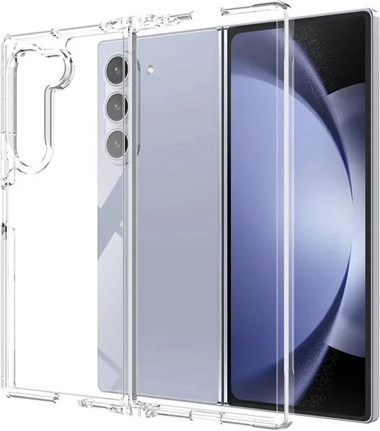 Coque transparente adaptée au Samsung Galaxy Z Fold 6 | TPU antichoc | Couverture verso | Fin | Flexible | Antichoc | Transparent