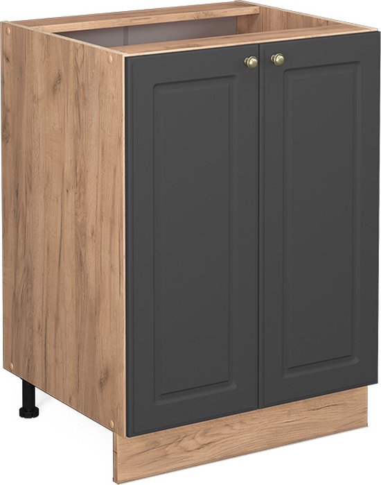 Ovenombouwkast Fame-Line Eiken paneel 60 cm zonder werkblad Vicco | Eiken paneel/Goudkleurig Eiken | Kookfornuiskast 60 cm | 406673146285806