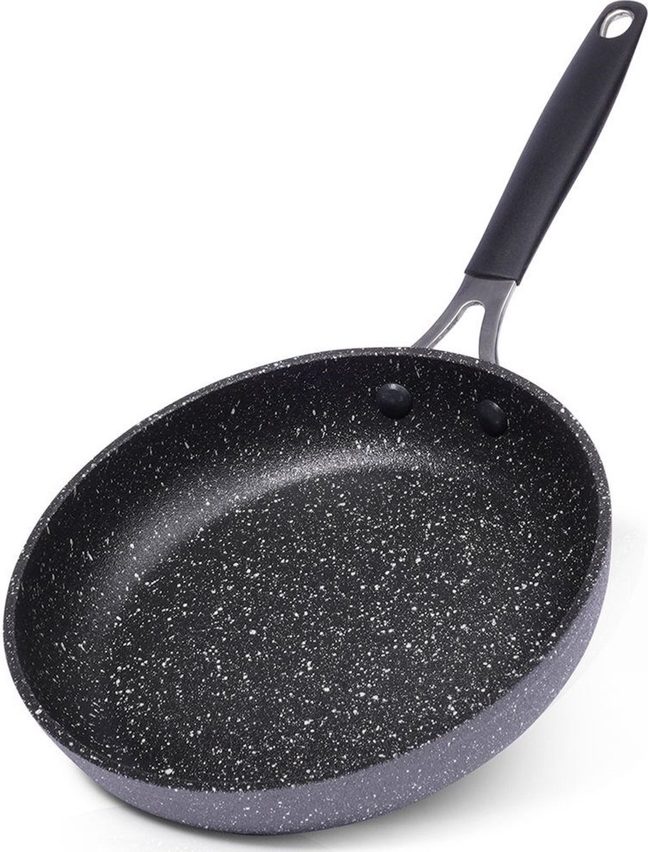Koekenpan Graniet Antiaanbaklaag STONER 20 cm - Multifunctionele Pan voor Vlees - Groenten