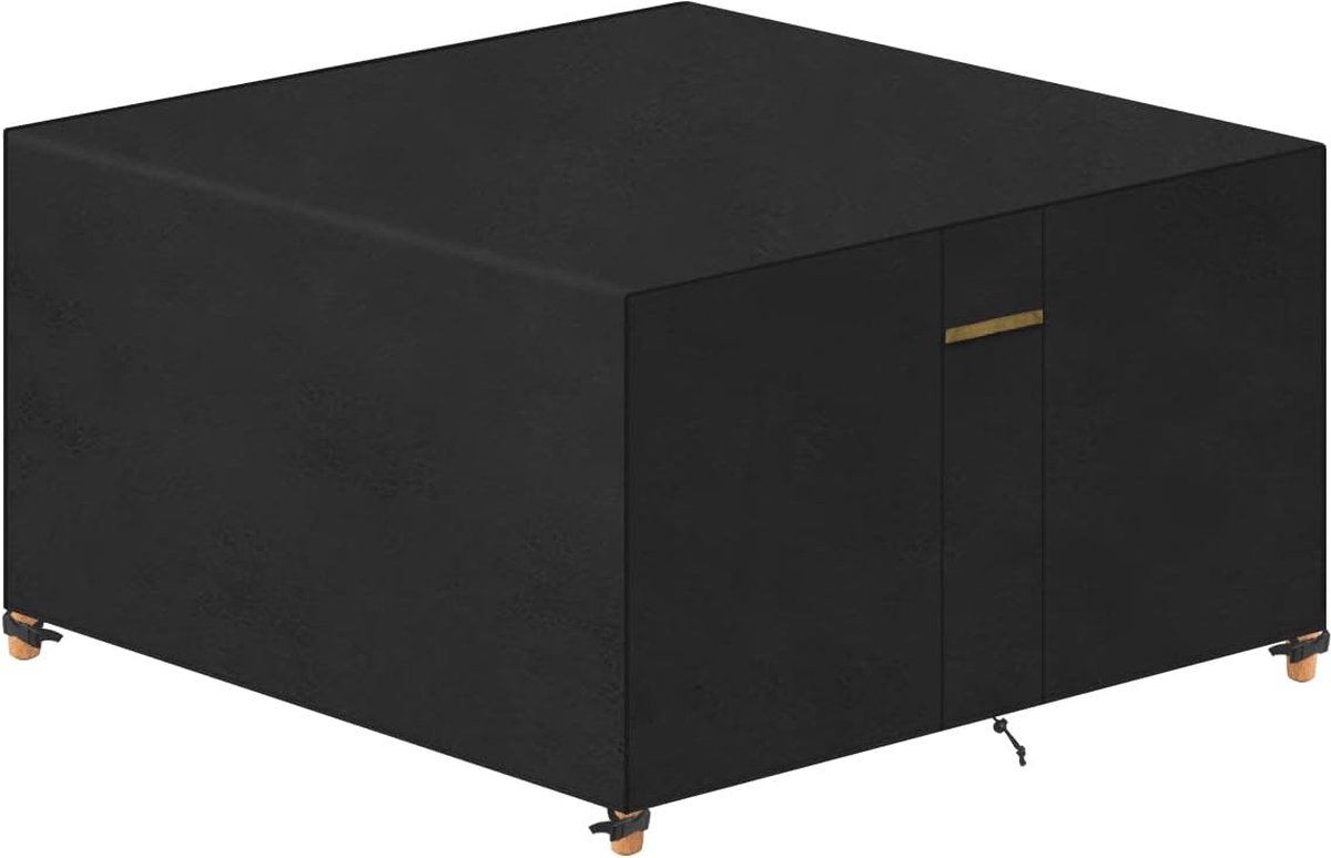 Tuinmeubelen waterdicht zeildoek, beschermhoes voor tuintafels, zitsets, met ventilatieopeningen, winddicht, 125 x 125 x 74 cm Waterdichte beschermhoes voor tuintafels met ventilatieopeningen, winddicht, 125 x 125 x 74 cm.