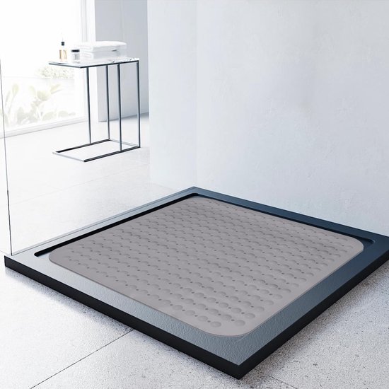 Antislip douchemat 80 x 80 cm met afvoergaten voor een goede grip in de douche