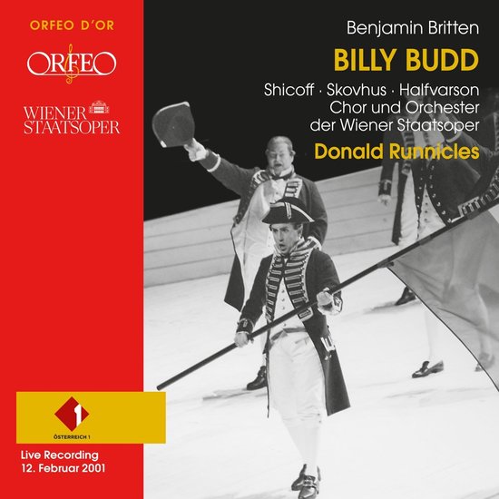 Bo Skovhus, Eric Halvarson en Robert Bork in Benjamin Britten's Billy Budd. Live opname 12 februari 2001.