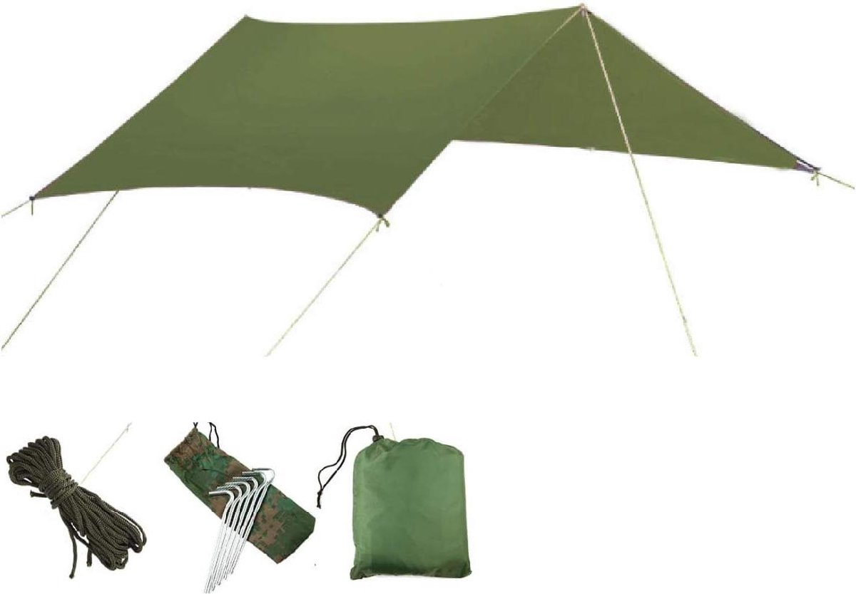 Waterdicht tentzeil tarp voor hangmat - Regenbescherming en zonwering voor outdoor camping Tarp tent