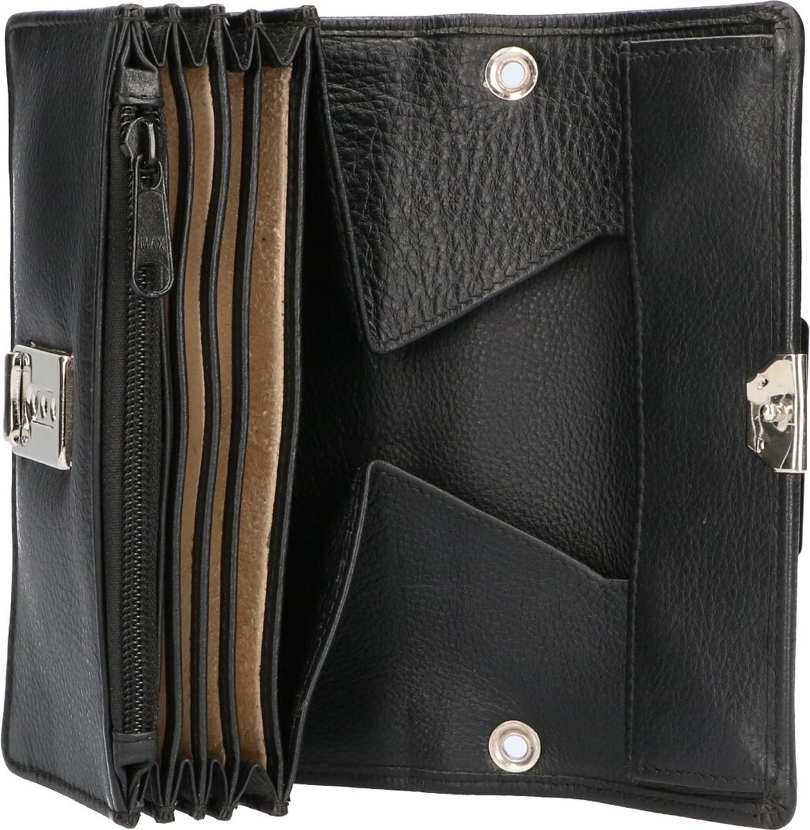 Leather Design Koopmans / Horeca Portemonnee met Muntenbak en Leren Tussenschoten