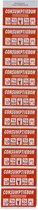 CombiCraft Halve consumptiebon op strip rood (50x28 mm) - per 10.000 bonnen