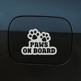 Autocollant pour pare-chocs - Paws On Board - 11x15 - Grijs clair